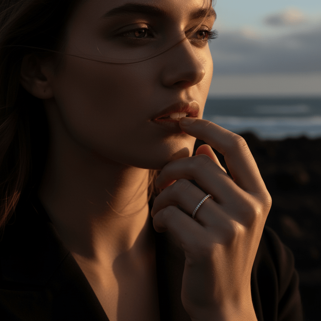 Eternity Sprankelend Zilver Gouden Ring