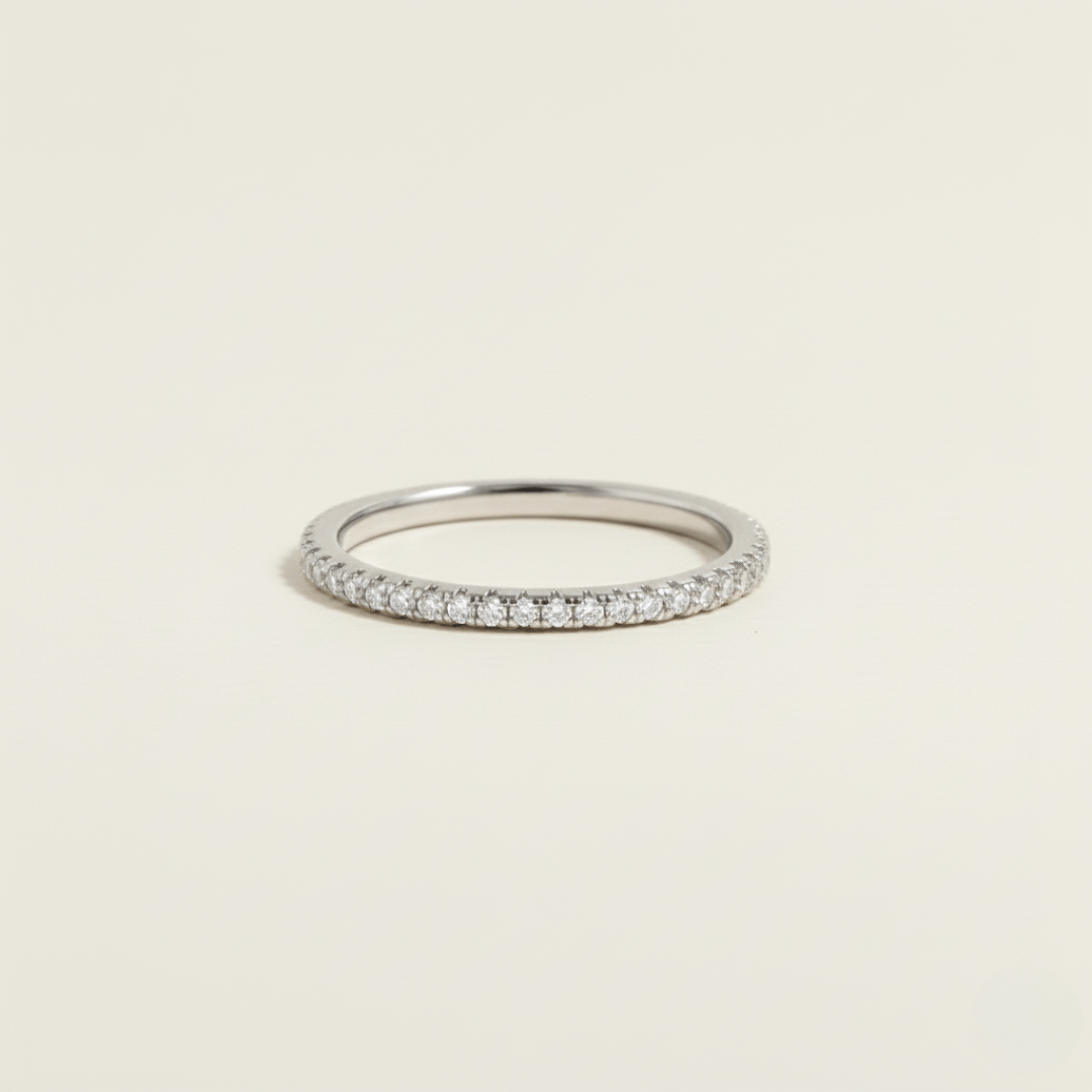 Anillo Eternity Brillante Plata Oro