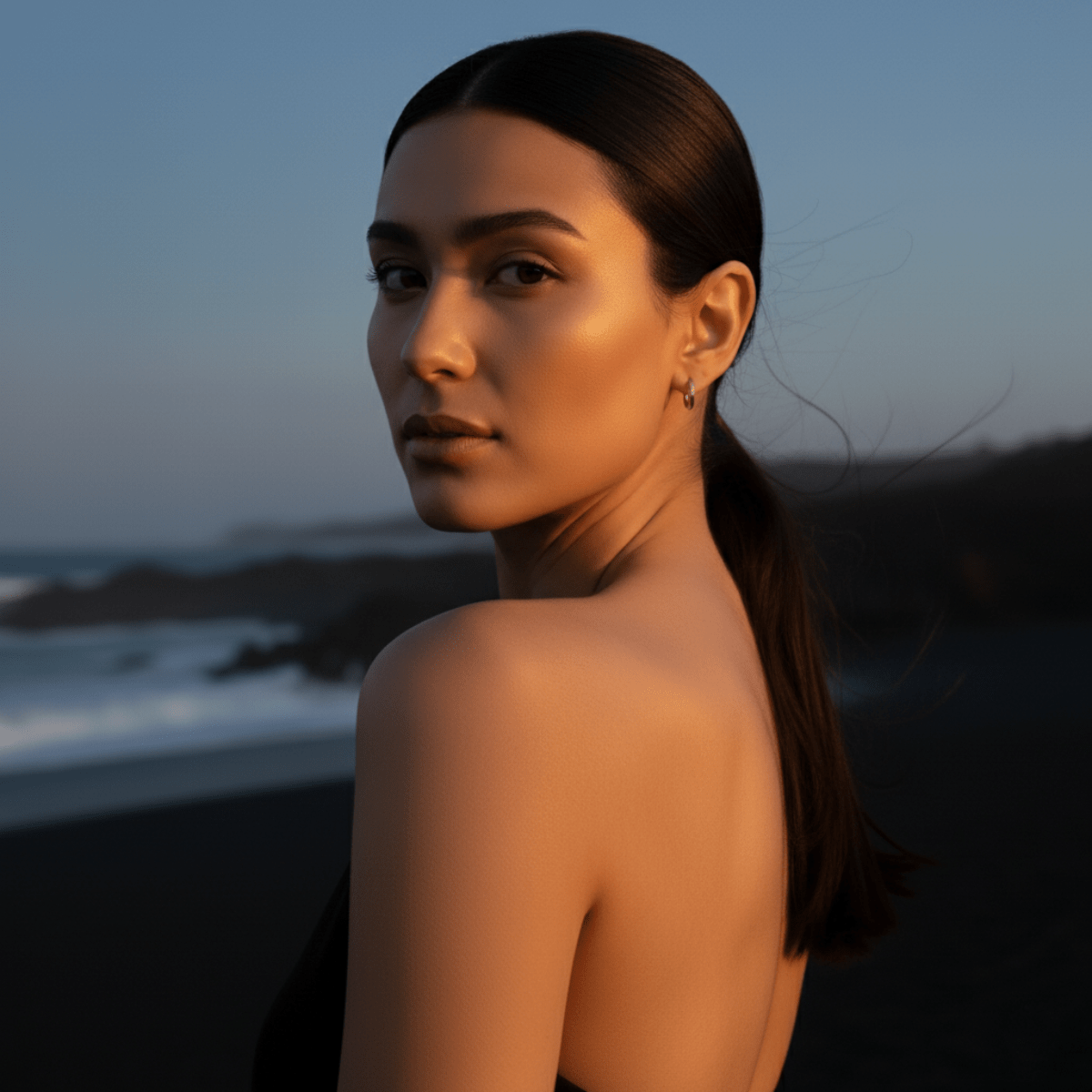 Door de zee verweerde gouden zilveren oorringen