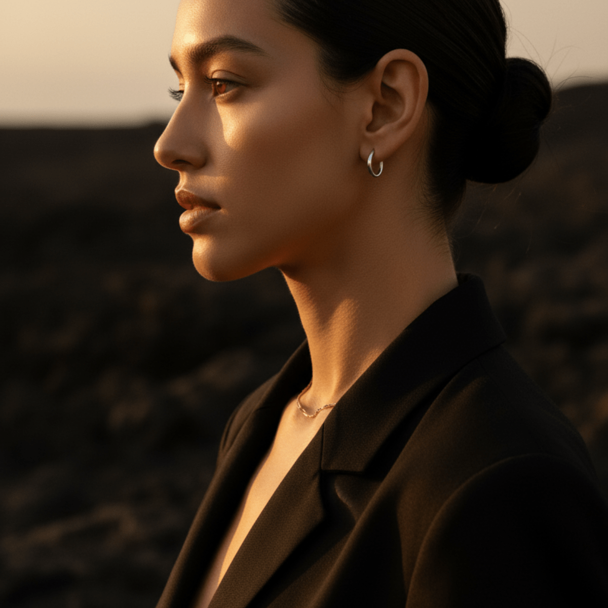 Door de zee verweerde gouden zilveren oorringen