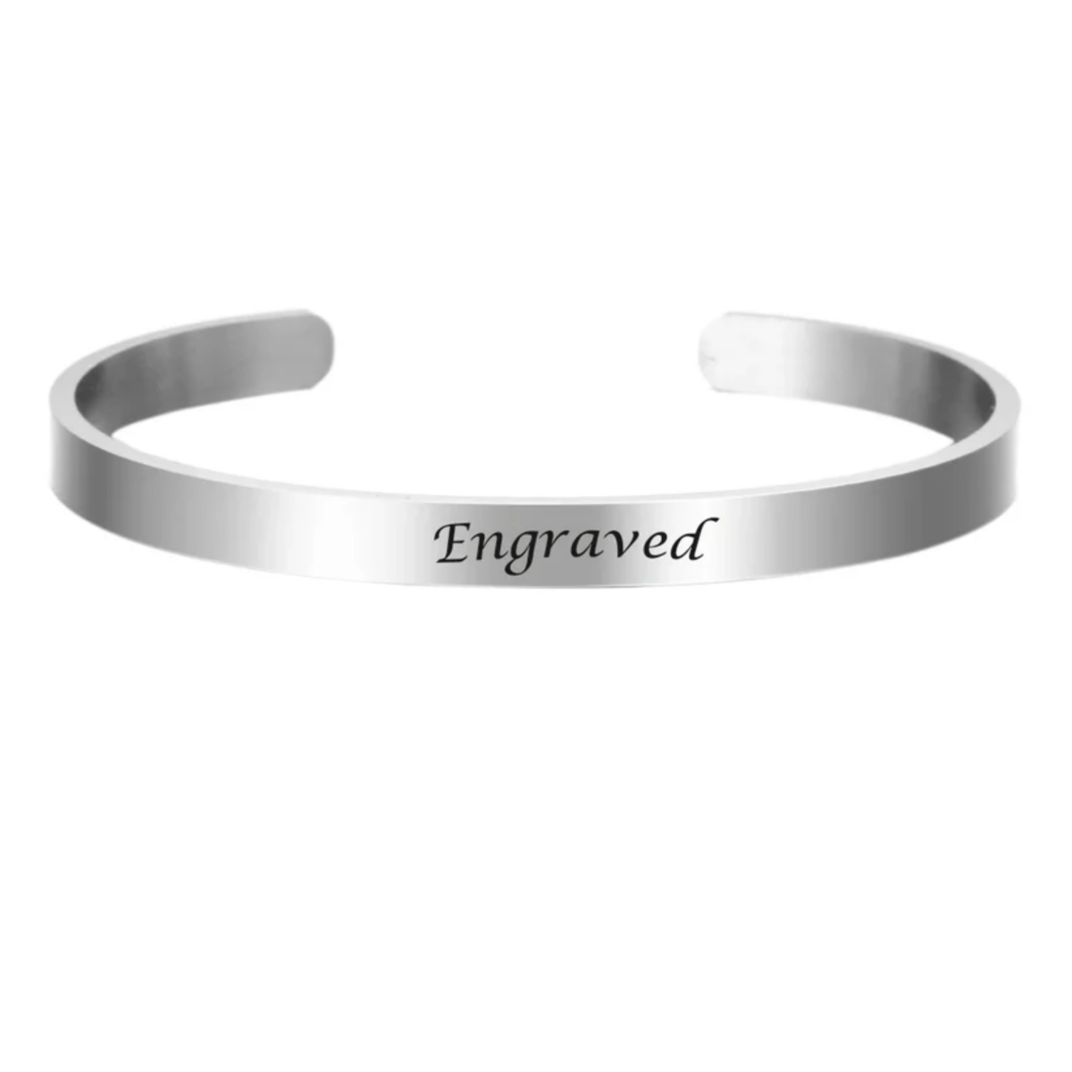 ENGRAVIA – Bracelet gravé personnalisé en acier inoxydable