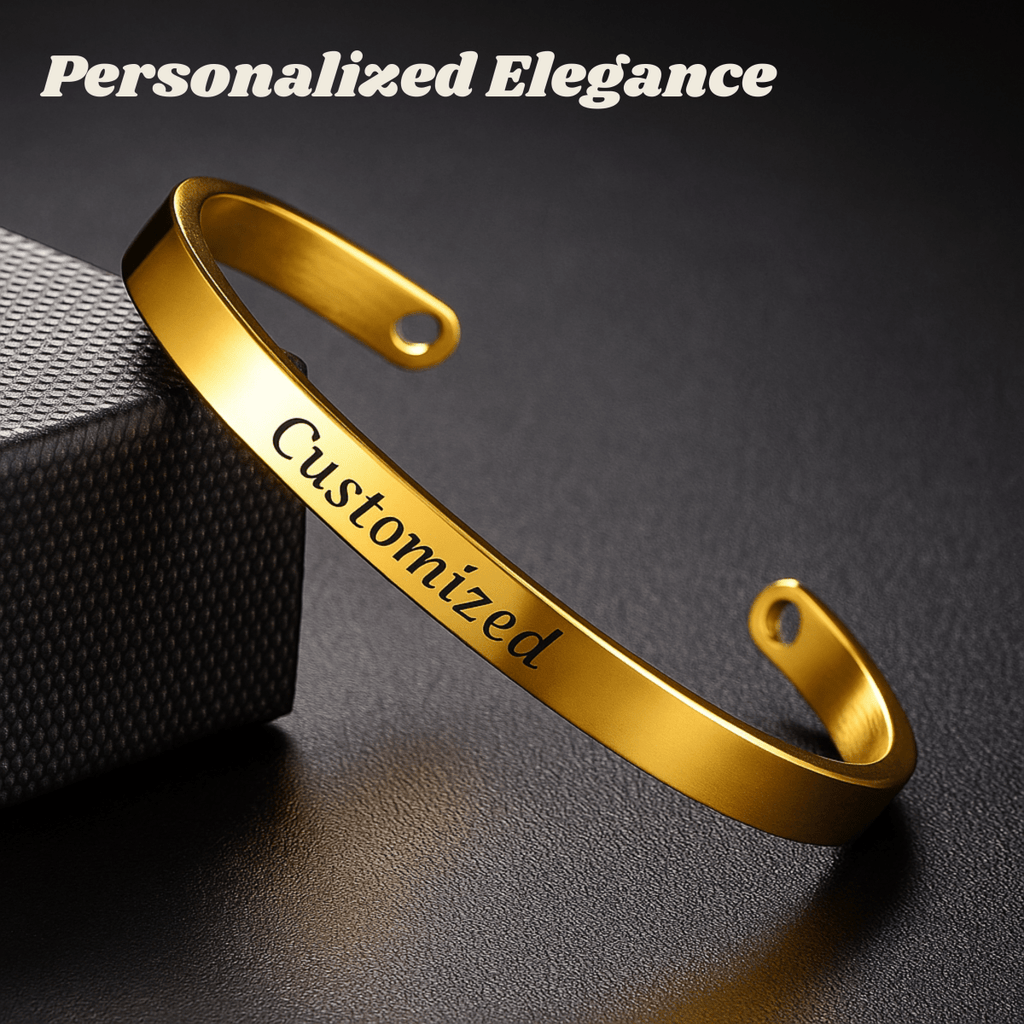 ENGRAVIA – Pulsera personalizada grabada en acero inoxidable