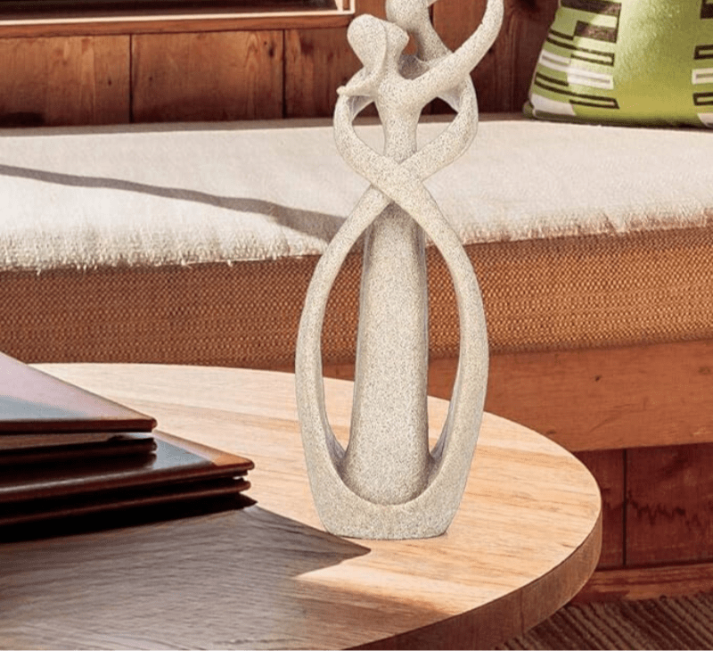 Eeuwige omhelzing - Abstract Sculptuur voor tijdloze liefde