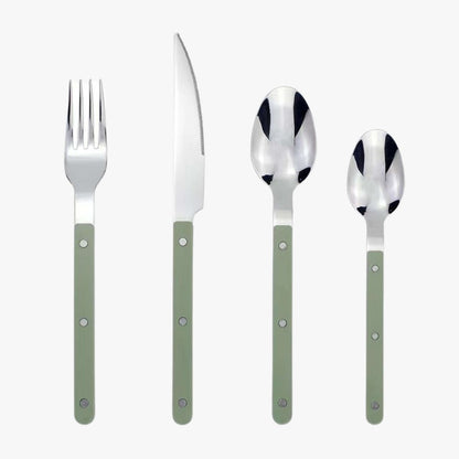 BistroLine - 24-Piece Engraved Stainless Steel Cutlery Set for Elegant Dining 9