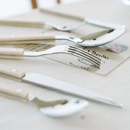 BistroLine - 24-Piece Engraved Stainless Steel Cutlery Set for Elegant Dining 6