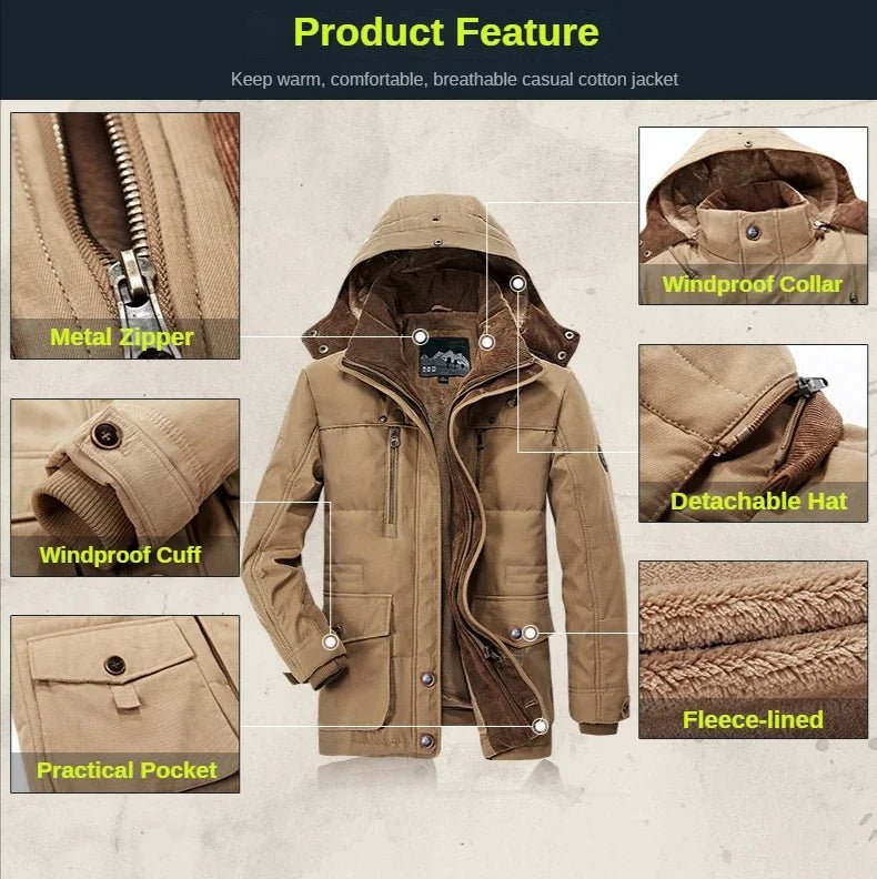 POLARON – Eco-Friendly Men's Insulated Winter Jacket, Rain Resistant Design 4