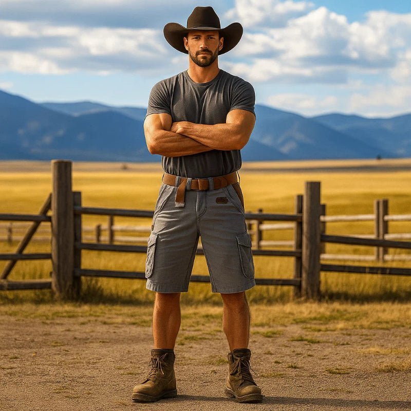 EVERMOVE – Pantaloncini Cargo da Uomo con Multi-Tasche Utility e Tessuto in Poliestere Durevole