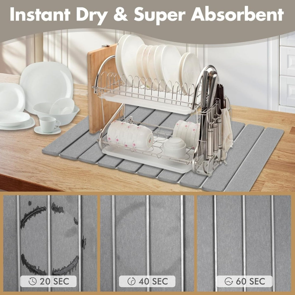 SILICADRY – Instant-Dry Diatomite Stone Mat for Clean, Hygienic Surfaces 5