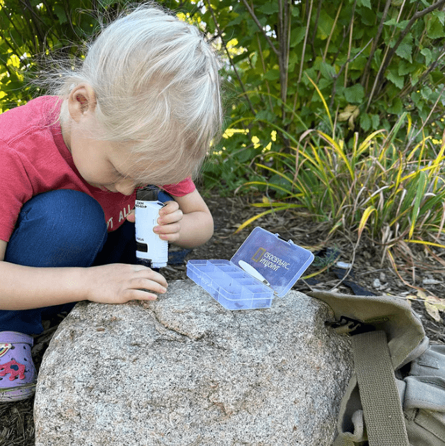 Explorerlens – Portable Kids Microscope – 60x–120x Zoom with LED Light for Outdoor Discovery