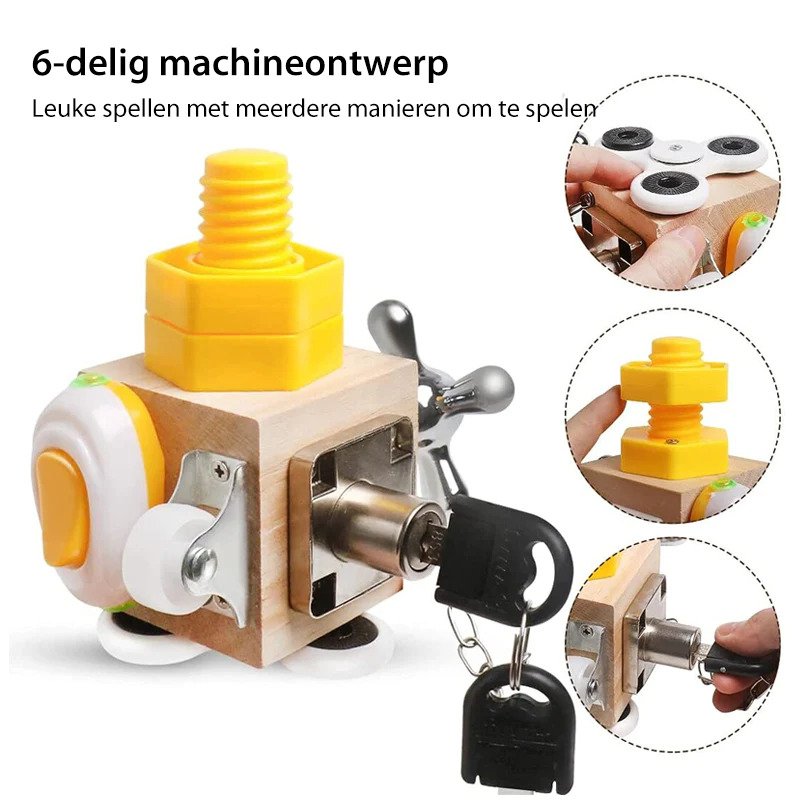 TOYCUBE - Draagbare leerkubus met interactieve activiteiten voor onderweg