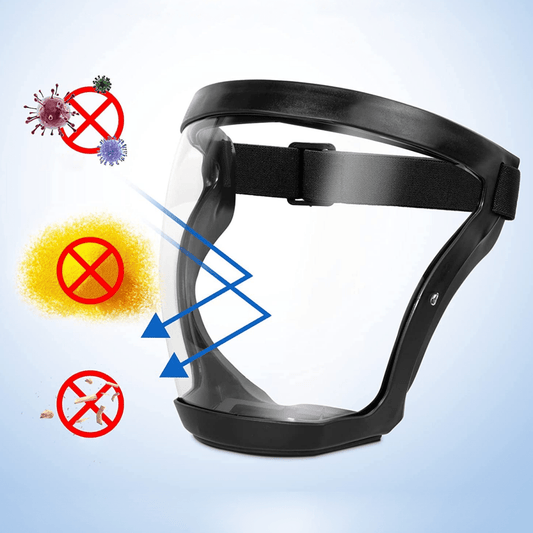 Full Face Shield with Adjustable Fit, Anti-Fog Coating, High-Impact Polycarbonate Protection – Waterproof and Washable-1