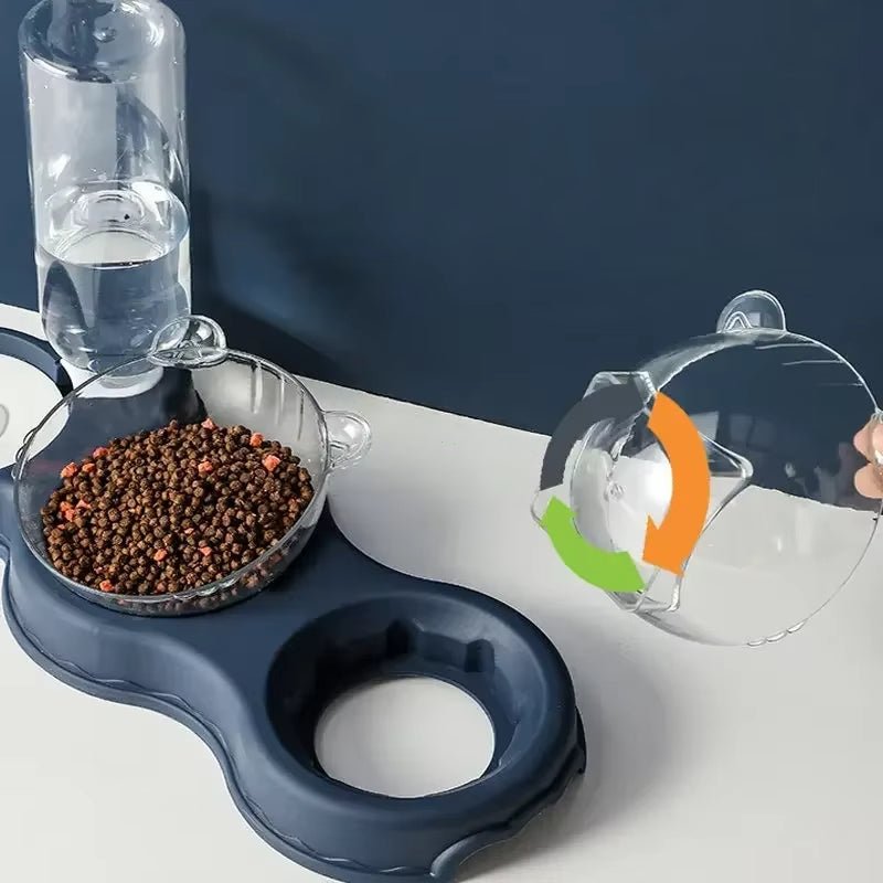 FEASTFLOW – Stazione di Alimentazione Elevata 3-in-1 con Distributore d'Acqua