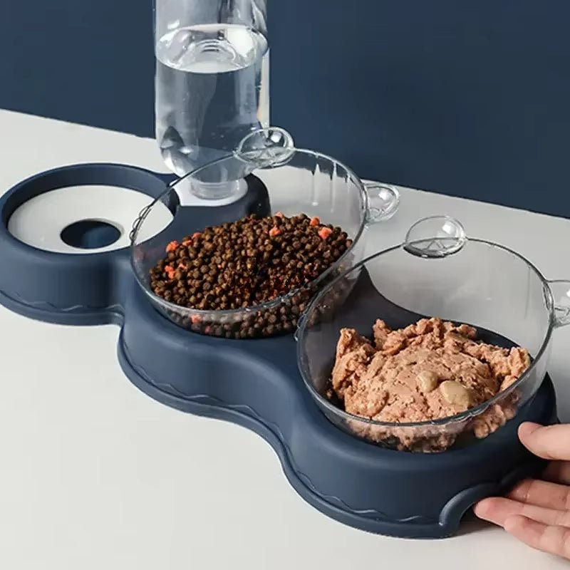 FEASTFLOW – Stazione di Alimentazione Elevata 3-in-1 con Distributore d'Acqua