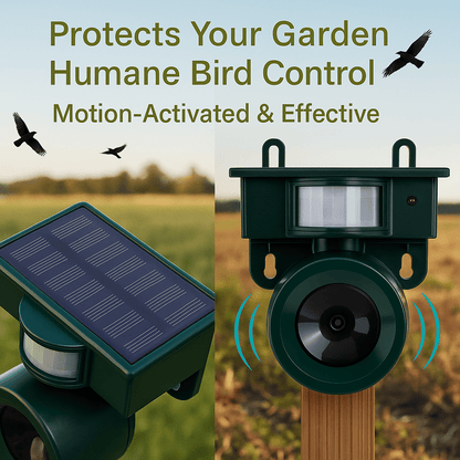 Birdguard Sensor - Répulseur d'oiseaux activé par le mouvement pour les espaces extérieurs calmes
