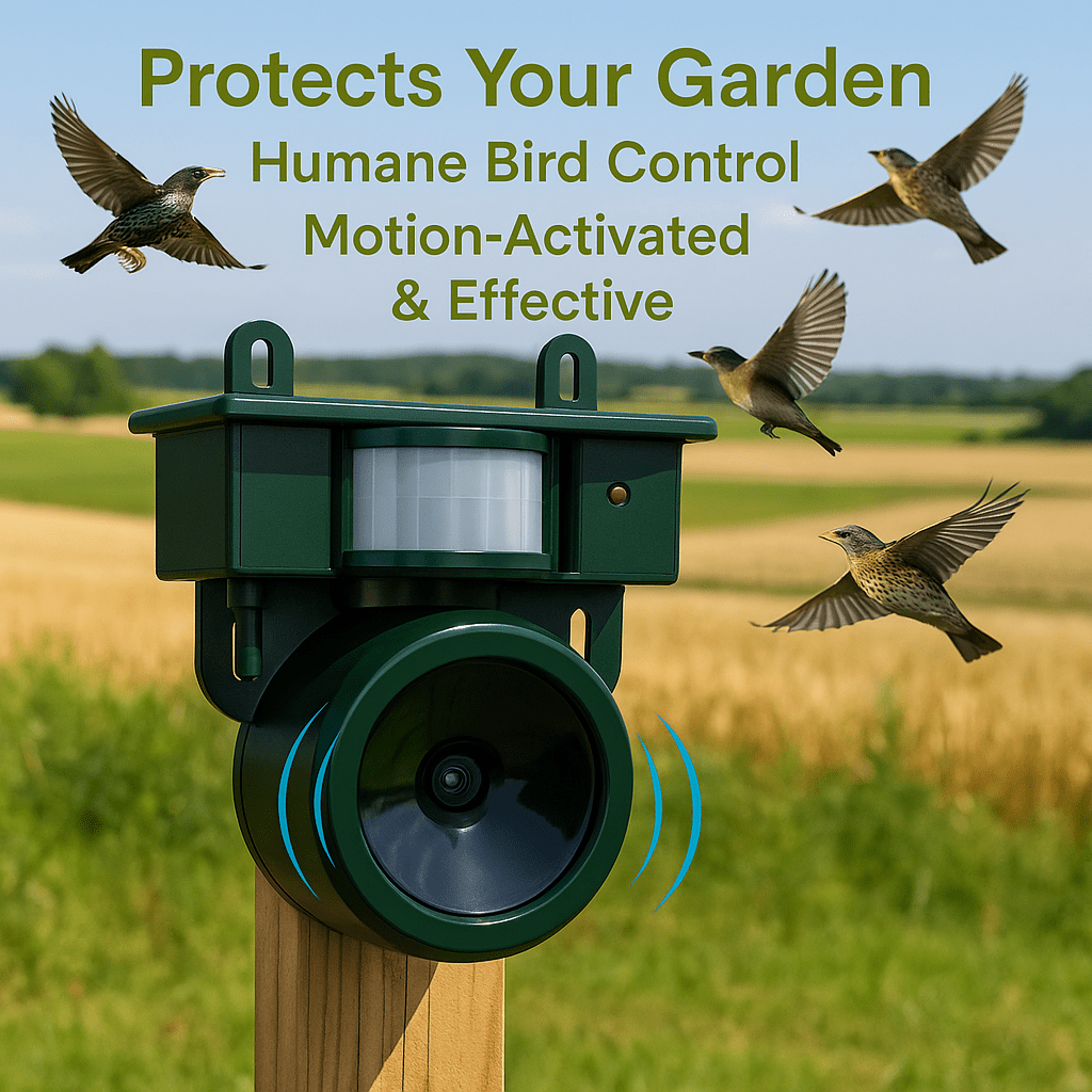 Birdguard Sensor - Répulseur d'oiseaux activé par le mouvement pour les espaces extérieurs calmes