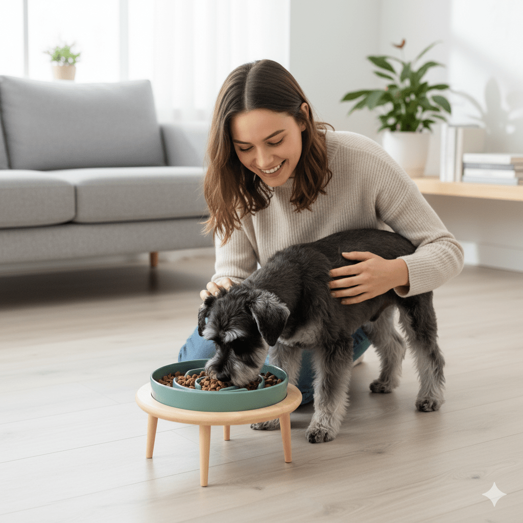 FEEDOFORMA – Bol à alimentation lente en céramique premium pour une digestion saine