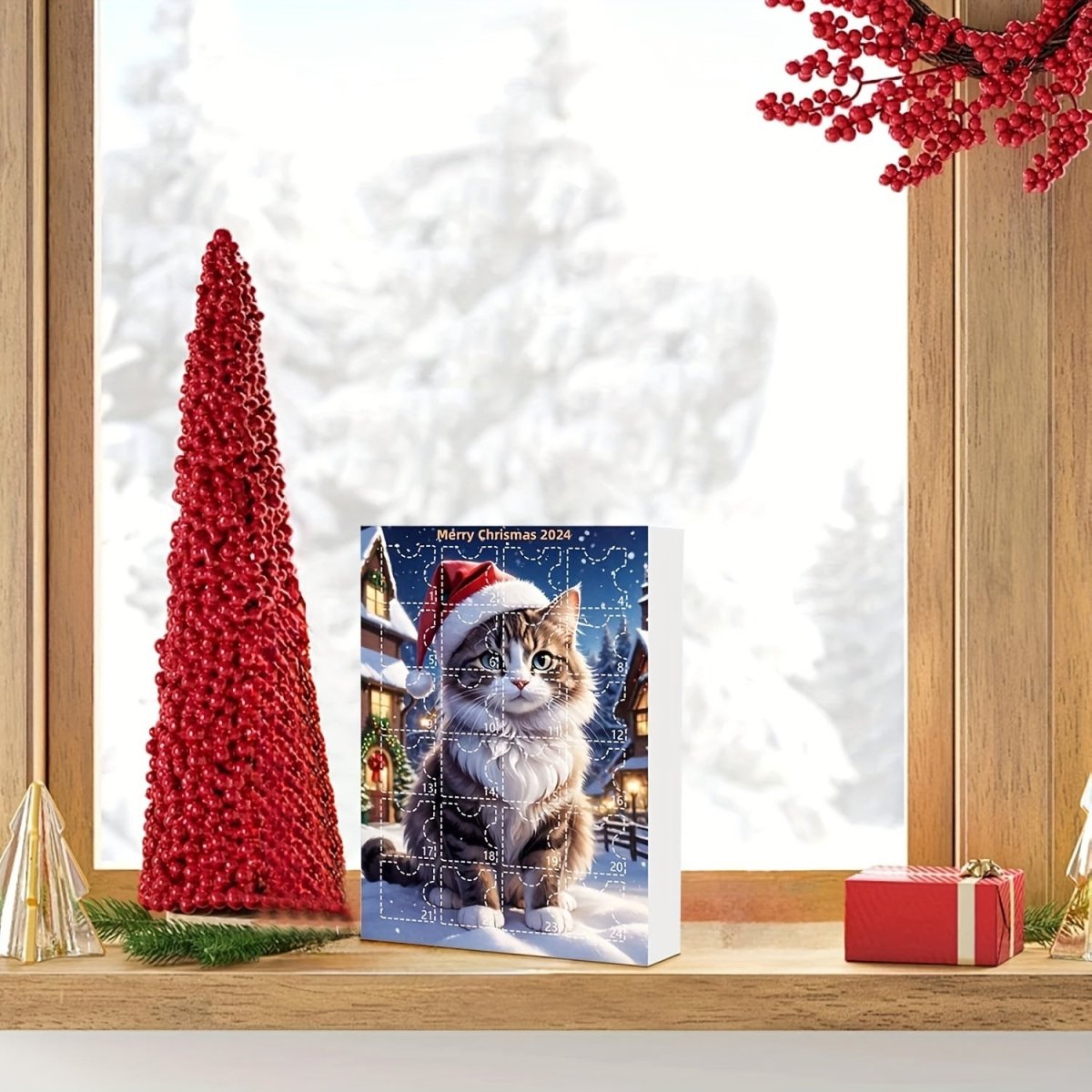 Cat Lovers' 24-Day Advent Calendar - Christmas Countdown with Acrylic Ornaments 5