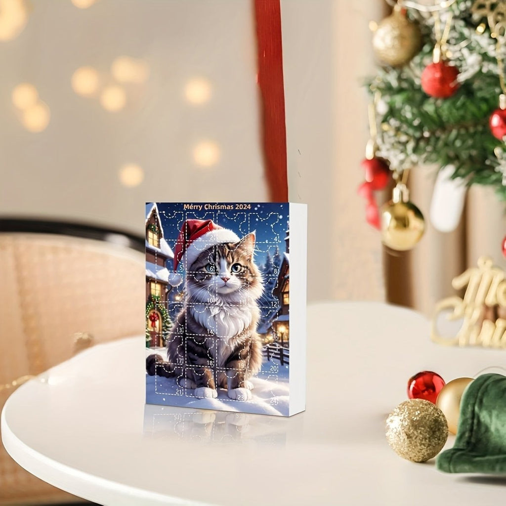 Cat Lovers' 24-Day Advent Calendar - Christmas Countdown with Acrylic Ornaments 6