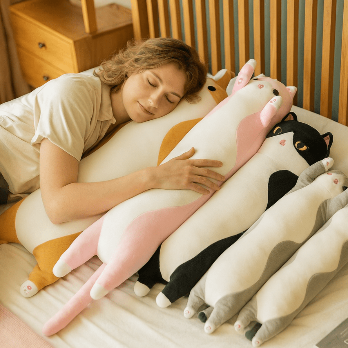 FELINEDREAM – Coussin en peluche douce pour enfants