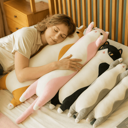 FELINEDREAM – Morbido Cuscino Gatto in Peluche per Bambini