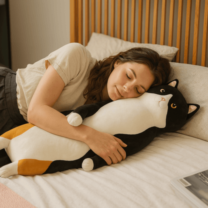 FELINEDREAM – Morbido Cuscino Gatto in Peluche per Bambini