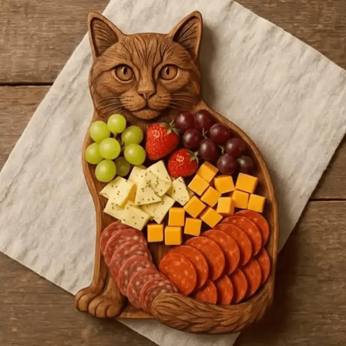WhiskerBoard - Cat-Shaped Charcuterie Platter for Entertaining 0