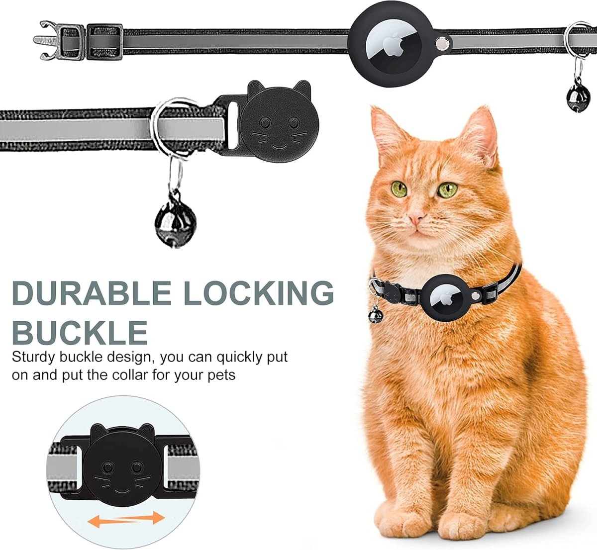 FELITRACK – Collier traceur GPS pour chat avec design réfléchissant