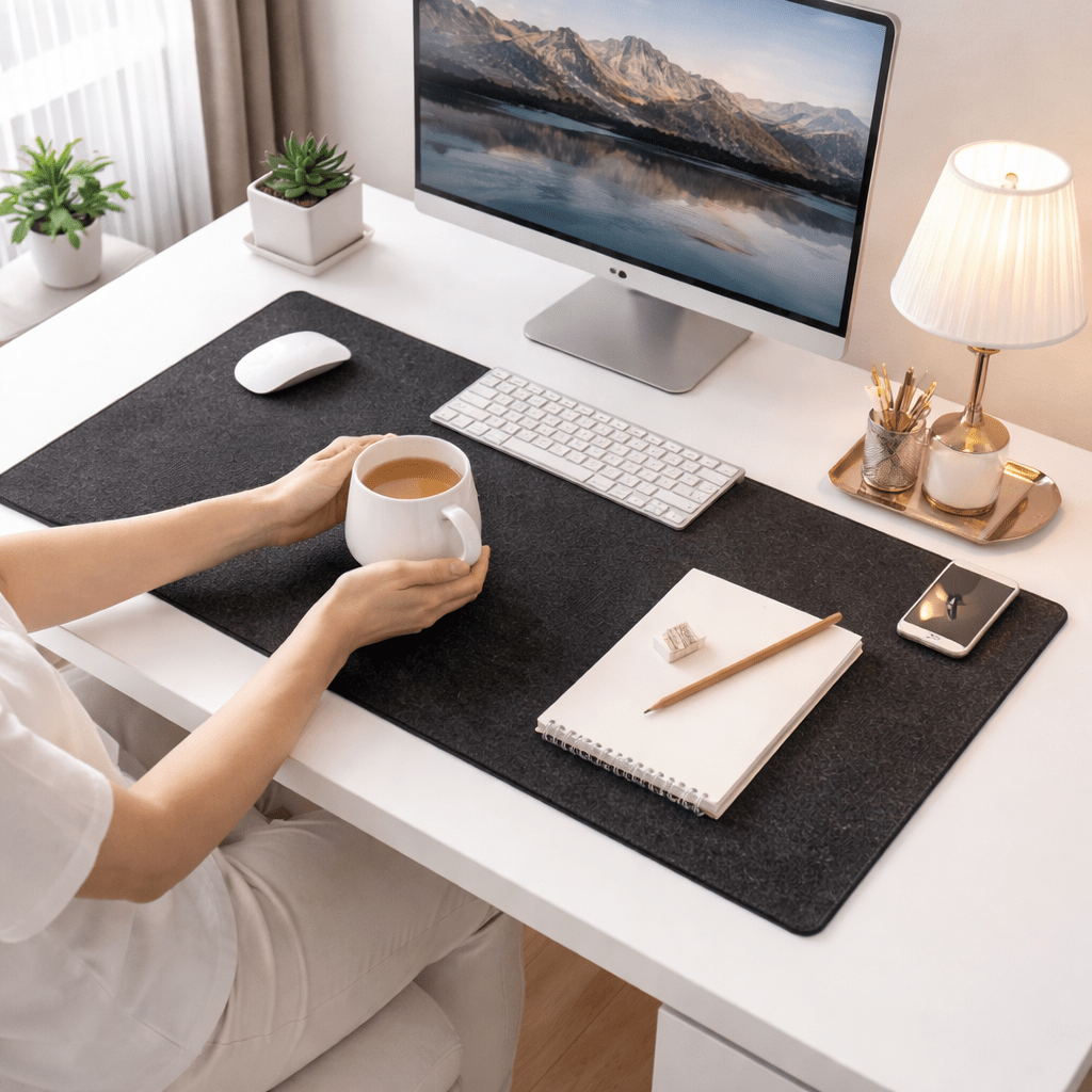 DESKLY – Confort doux en feutre pour des espaces de travail propres