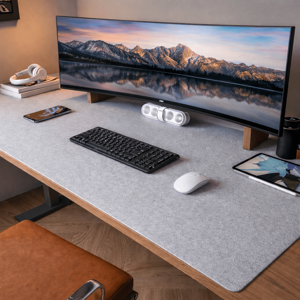 DESKFORM MAT – Protection en feutre structurée pour espaces de travail modernes