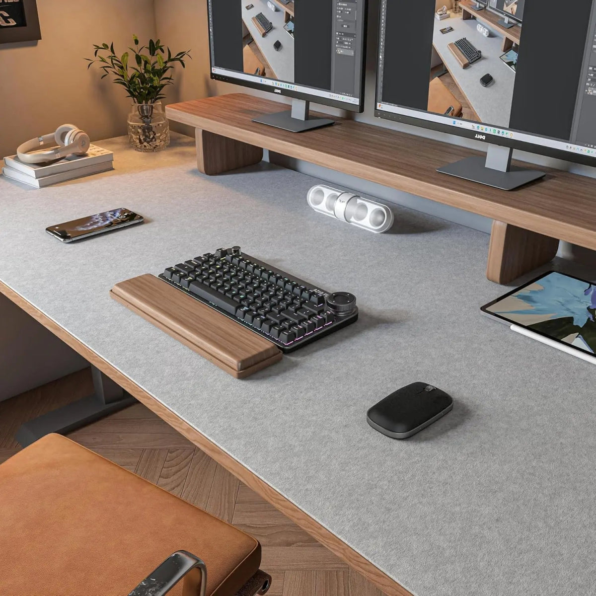 DESKFORM MAT – Protection en feutre structurée pour espaces de travail modernes