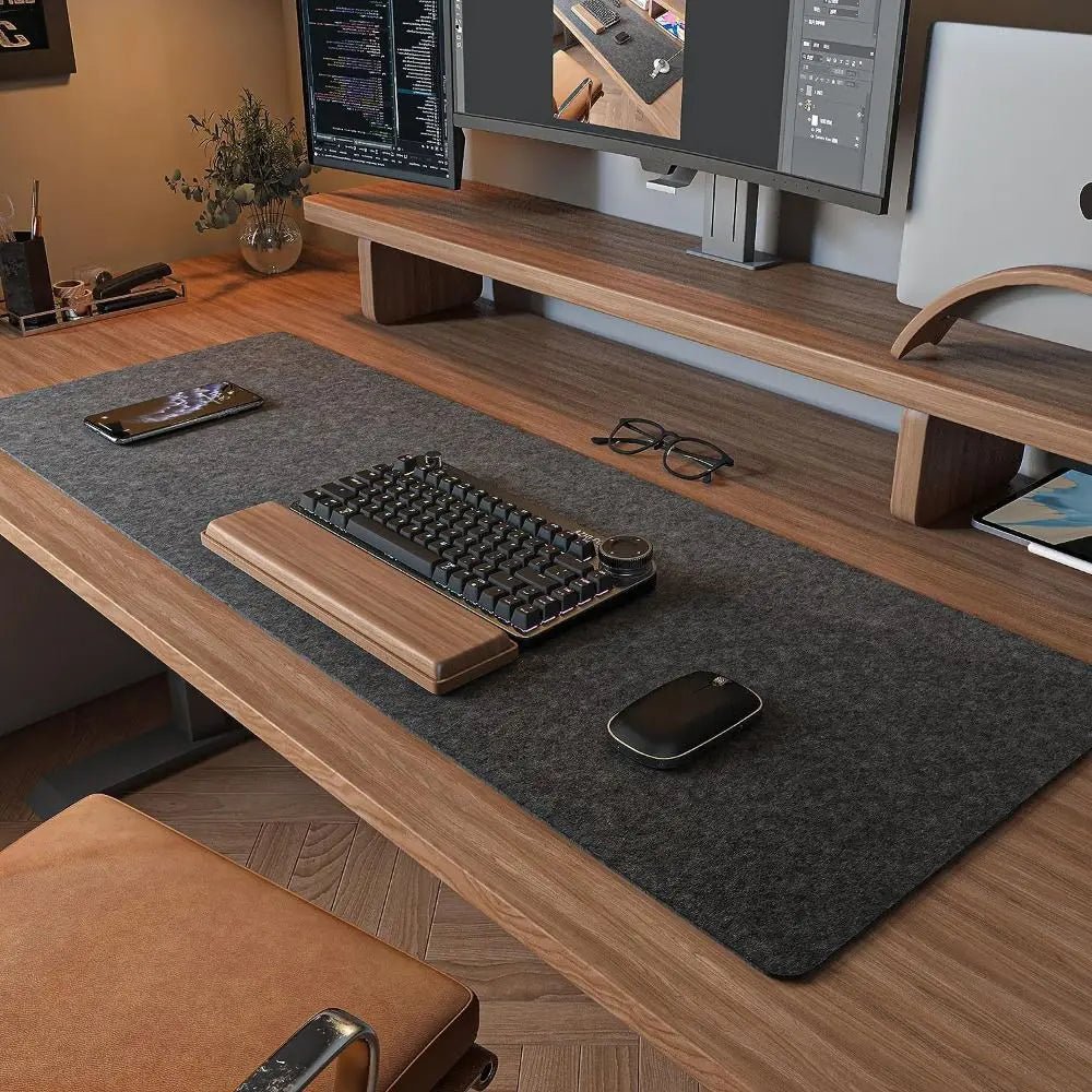 CLEANFELT – Tapis de bureau en feutre de laine pour un espace de travail propre et la protection des surfaces
