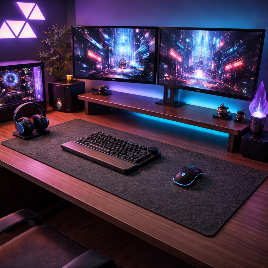 CLEANFELT – Tapis de bureau en feutre de laine pour un espace de travail propre et la protection des surfaces