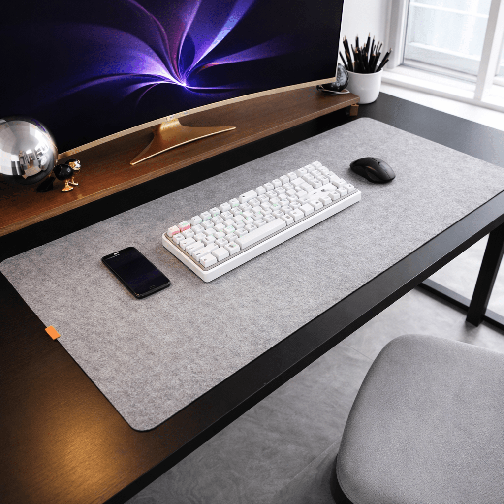 FELTPRO – Grand tapis de bureau en feutre de laine pour un travail fluide et la protection de la table