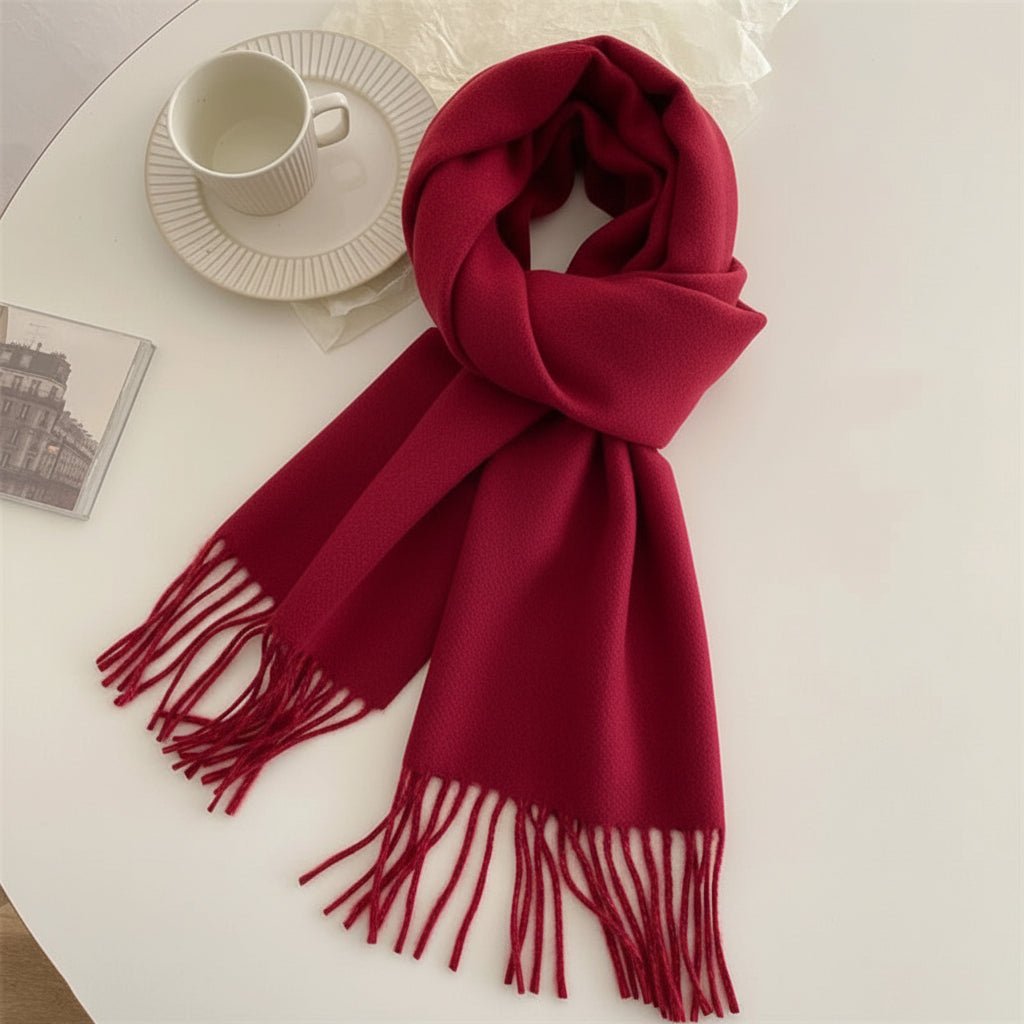 MODISHIA – Elegant Double Color Pashmina Scarf for Women with Soft Tassels 4