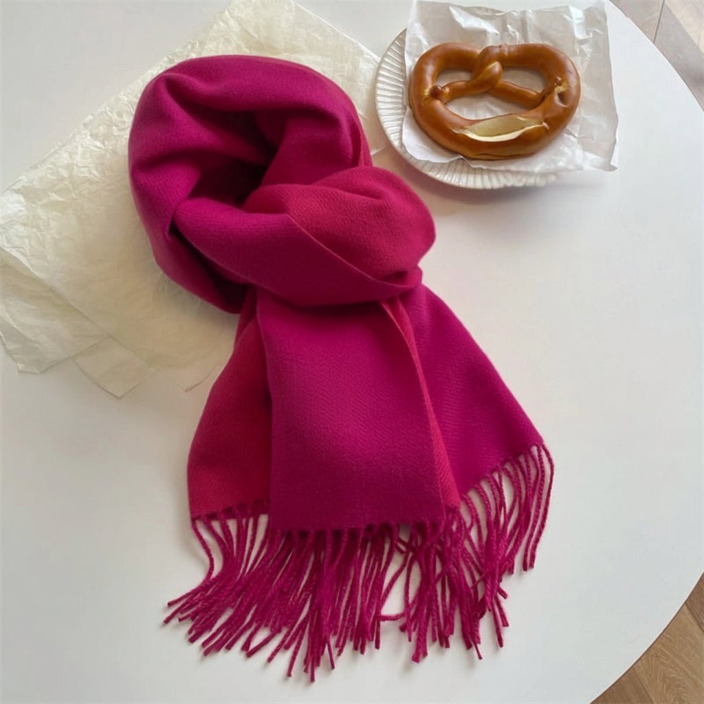 MODISHIA – Elegant Double Color Pashmina Scarf for Women with Soft Tassels 6