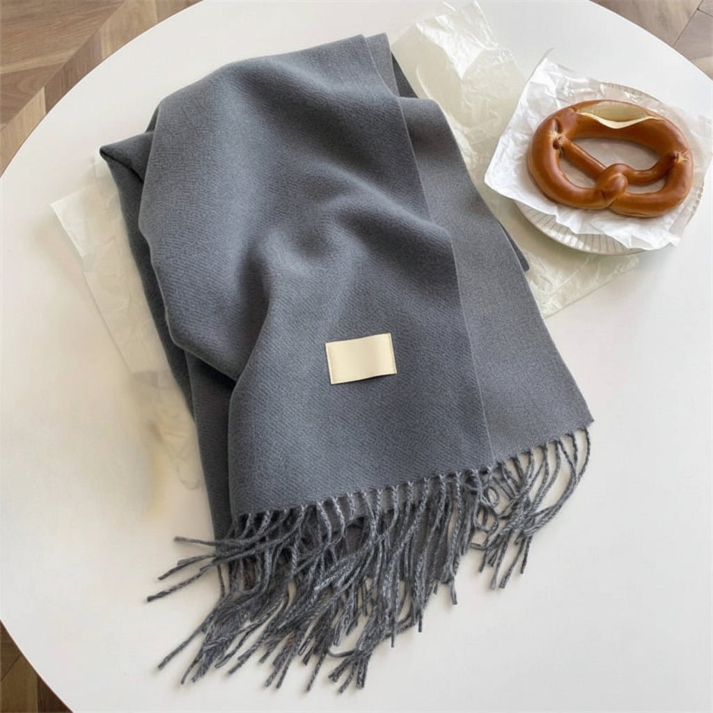 MODISHIA – Elegant Double Color Pashmina Scarf for Women with Soft Tassels 0
