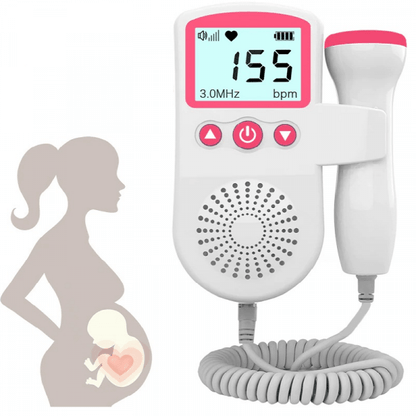 FetoPulse Doppler – Moniteur portable de fréquence cardiaque avec écran LCD dès 12 semaines de grossesse
