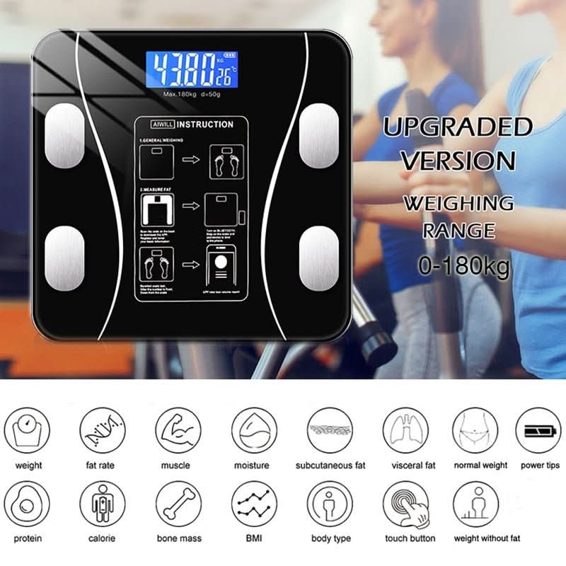  Fitscale body fat scale with app connection - 11 measured values ​​for your health-5
