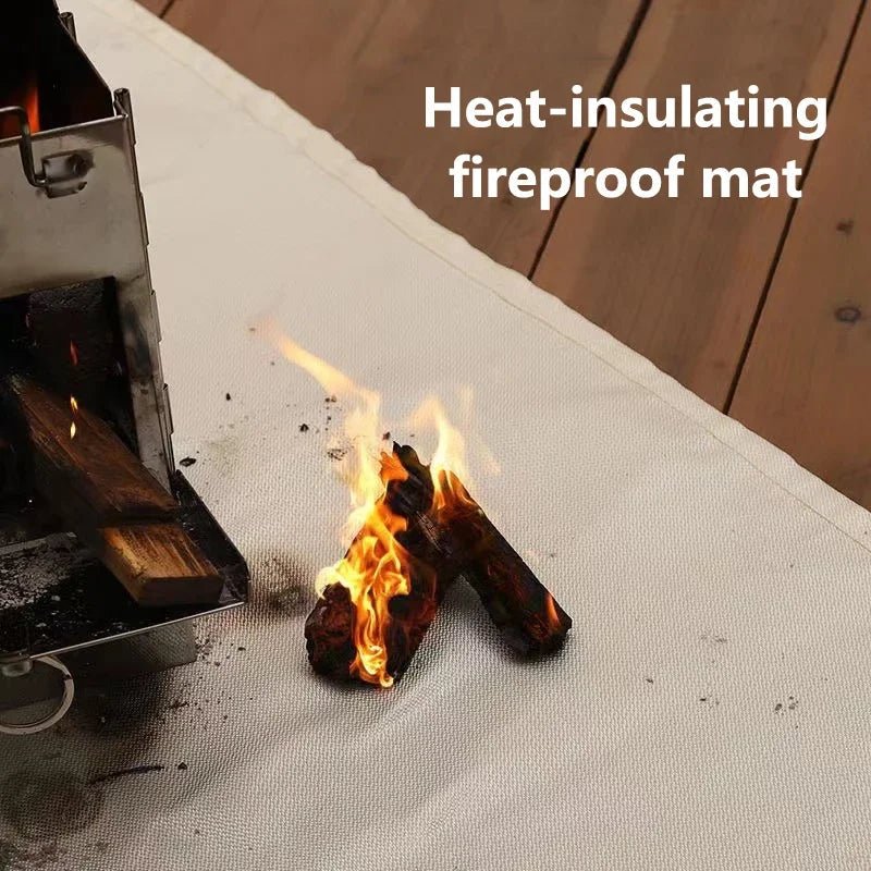 CAMPFIREX Fireproof Fiberglass Heat-Resistant Mat for Outdoor Safety 1