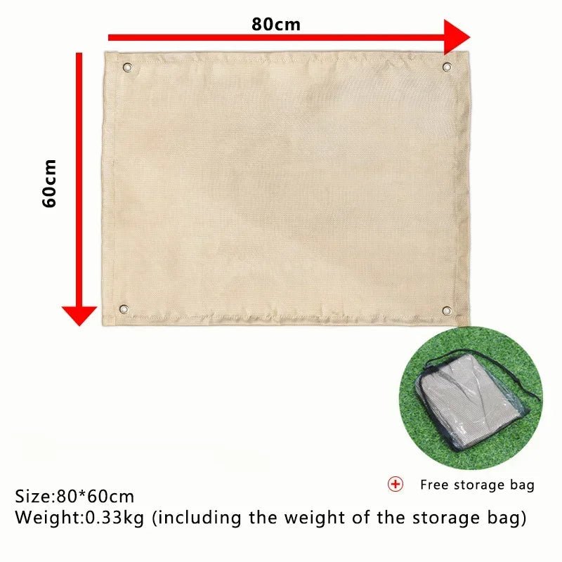 CAMPFIREX Fireproof Fiberglass Heat-Resistant Mat for Outdoor Safety 5