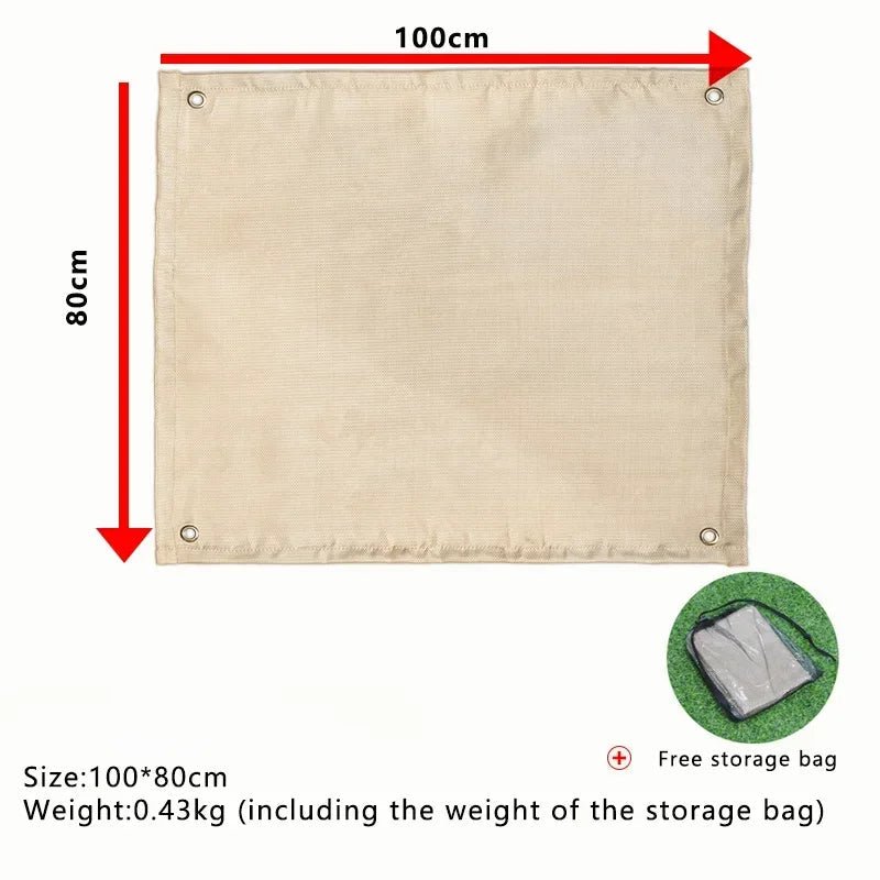 CAMPFIREX Fireproof Fiberglass Heat-Resistant Mat for Outdoor Safety 6