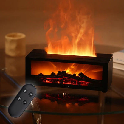 FlameMist – Aromatherapy Humidifier with Flame Effect and LED Light