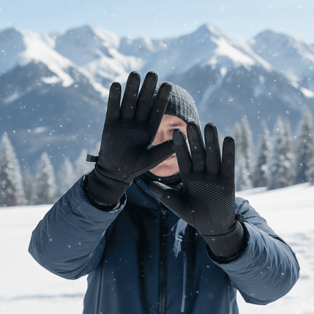 WINTERTACT – Full Finger Waterproof Touch Screen Fleece Gloves for Winter Sports 1
