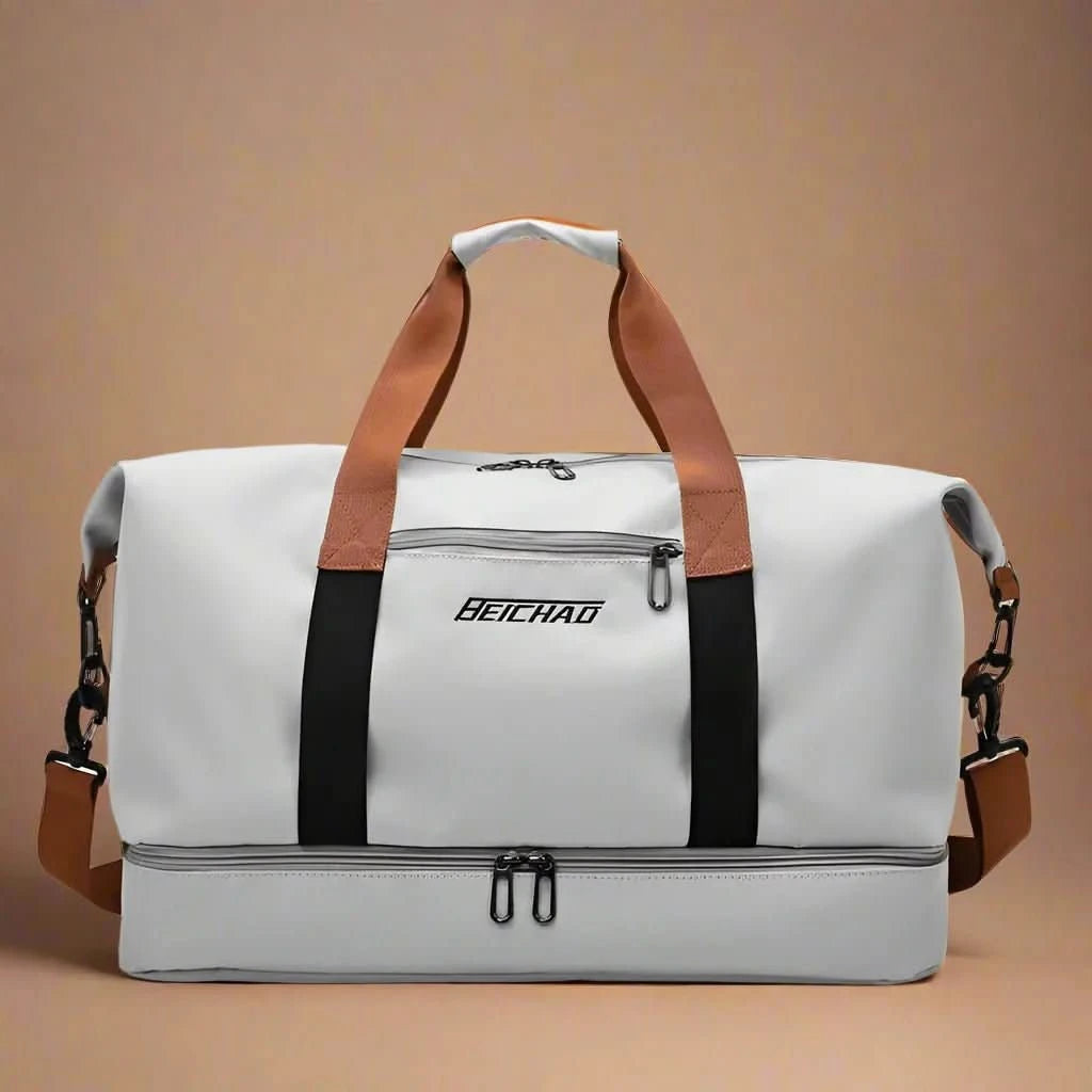 STRIDEGEAR – vedenpitävä duffel-laukku kenkäosastolla ja kuiva-kostea erottelulla