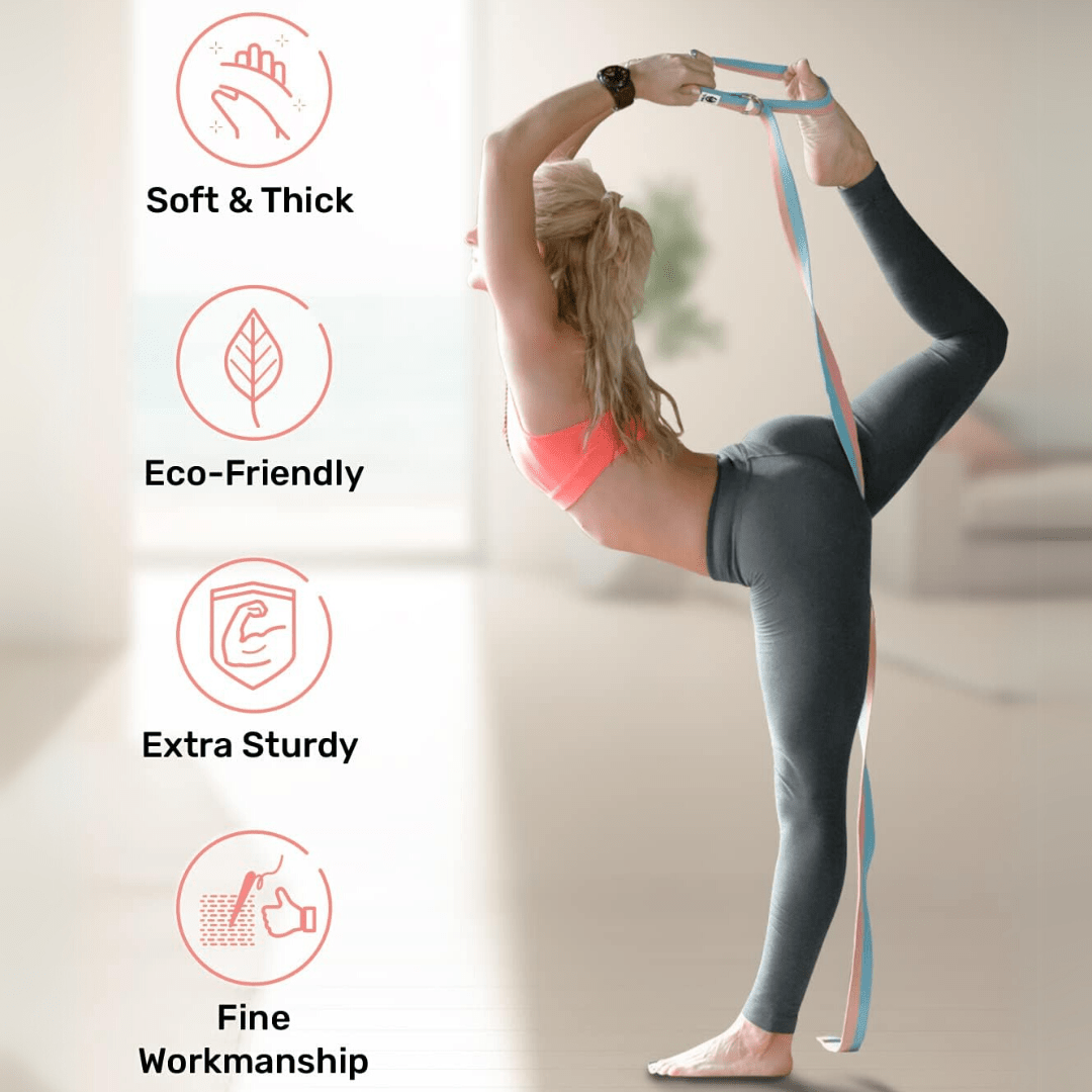  Flexfit Yoga band-adjustable D-ring band for flexibility and comfort-6