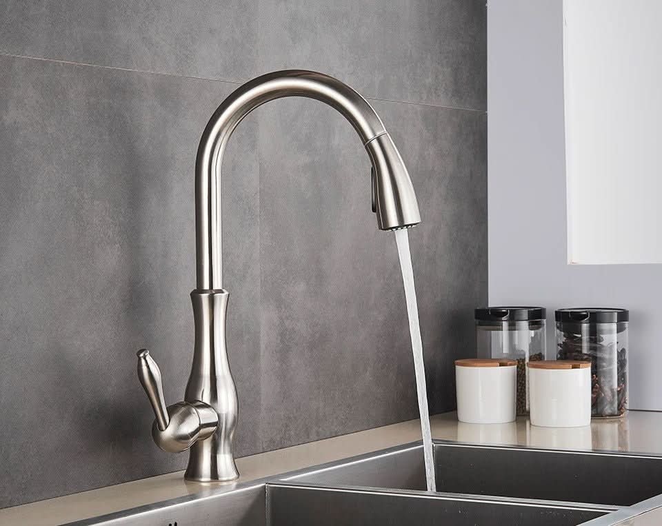 Flexflow Kitchen Tap-pull-out stainless steel kitchen fitting for flexible & stylish kitchen work 2