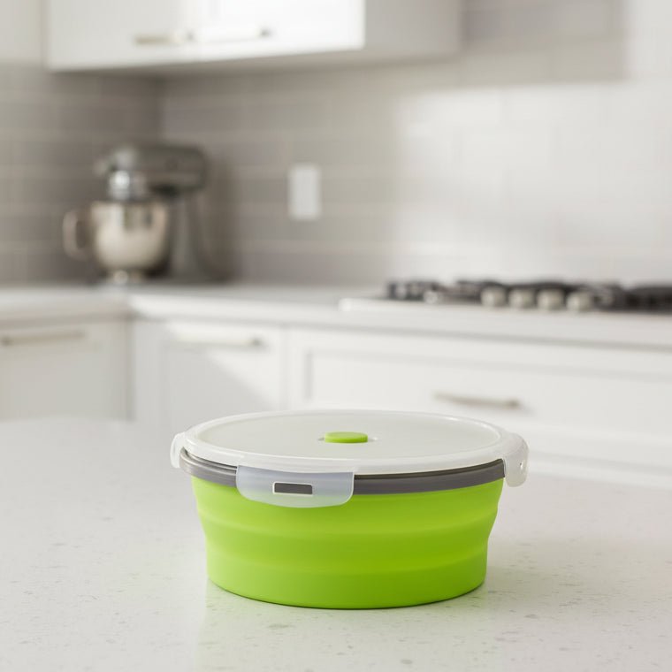 BENTOFLEX – Collapsible Silicone Bento Lunch Box Set, Portable Food Container with Leak-Proof Lid 0