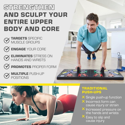  Flexifit-foldable push-up training board with 30 color-coded positions-4