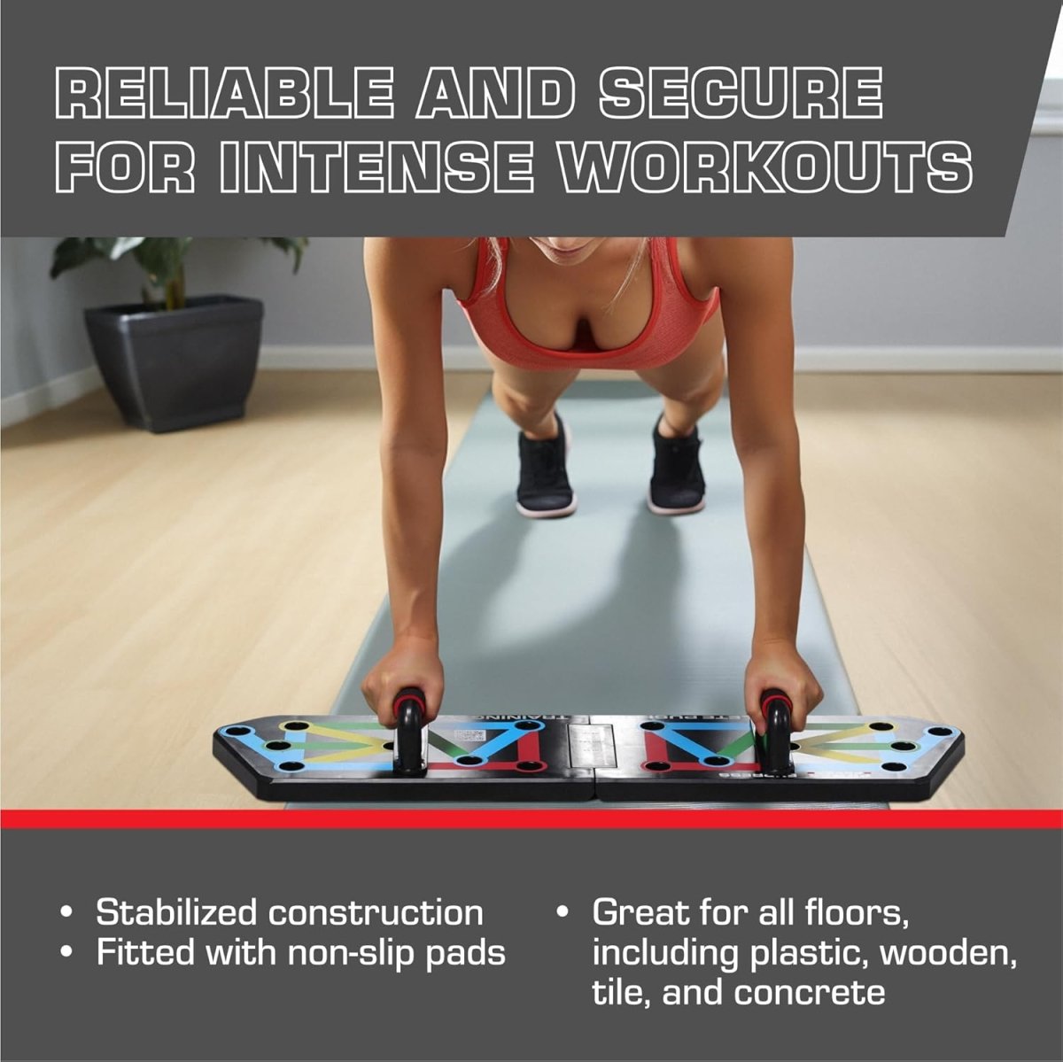  Flexifit-foldable push-up training board with 30 color-coded positions-5