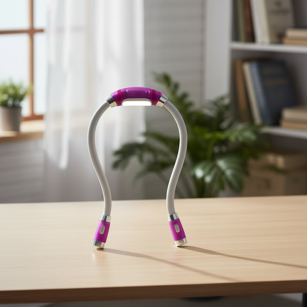 FlexiGlow – Joustava LED-kaulalamppu neulontaan, askarteluun ja lukemiseen